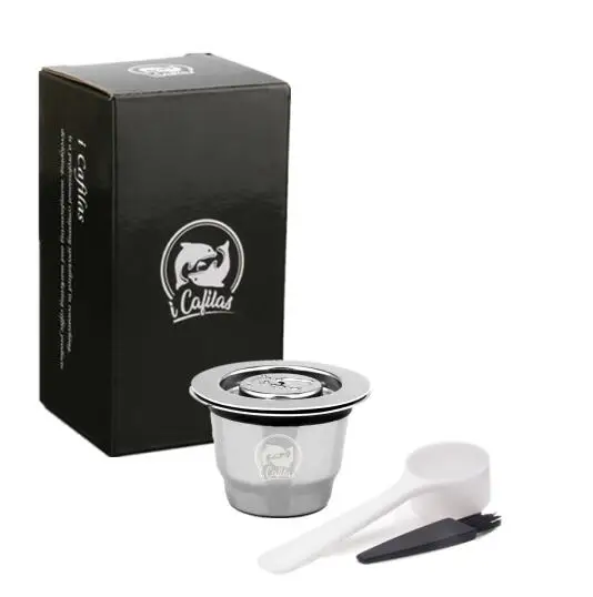 1 capsule Капсула Nespresso reutilable Inox 2 в 1 использование Nespresso многоразовая капсула Crema Espresso многоразовая Nespresso - Цвет: 1 capsule