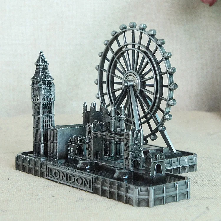 Британский металлический сувенир туриста Лондонский глаз Башня Биг Бен башня церковная фотография реквизит подарок вывеска Лондонское здание Рождественский подарок