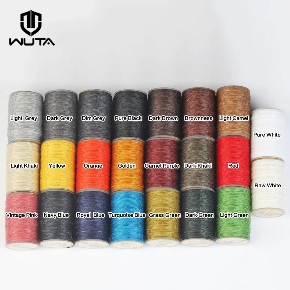 

WUTA 0.55mm Leather Sewing Waxed Thread Polyester Hand Sewing Leather Work Cord Leather Craft Tools For DIY 23 Colors For Choose