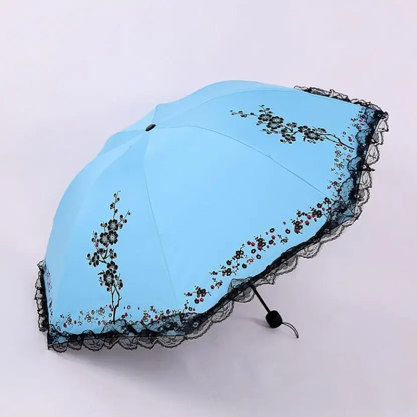 Классический цветок сливы женский зонтик винтажные китайские элегантные женские кружевные зонтики дождь Guarda-Chuva складной зонтик US069