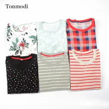 Для женщин Пижама с длинными рукавами на осень, хлопковая трикотажная футболка, одежда для сна, штаны, пижамы, Для женщин сна лаунж-Пижама комплект