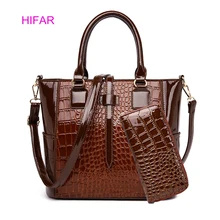 2pcs Leather Bags Alligator Handbags Women Famous Brand Shoulder Bag Female Casual Tote Women Messenger Bag Set Bolsas Feminina 2pcs Leather Bags Alligator Handbags Women Famous Brand Shoulder Bag Female Casual Tote Women Messenger Bag Set Bolsas Feminina
