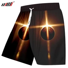 UJWI мужские шорты кэжуал хип хоп спортивная одежда быстросохнущие брюки Харадзюку 3d Принт Галактика разделительная плата шорты Вселенная пляжные шорты