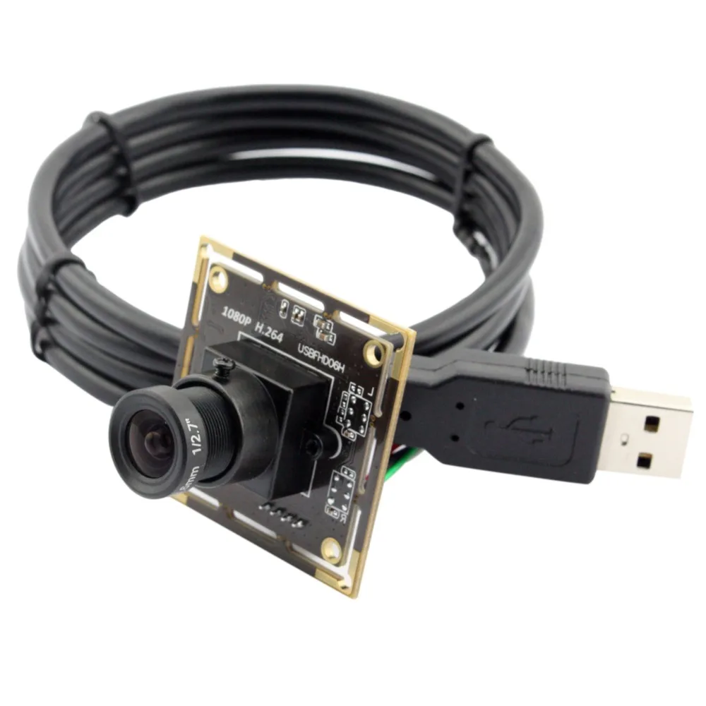 Мини камера Sony IMX322 H.264 MJPEG YUY2 38x38 мм широкоугольный объектив 2 8 0 мп 1920*1080 1/2 9 ''