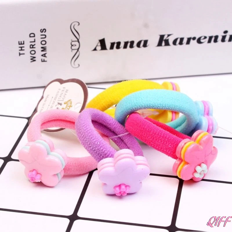 

Drop&Wholesale 3cm Child Kids Elastic Towel Rubber Band Sweet Cartoon Rabbit Flower Heart Resin Hair Rope Thicken Candy APR28