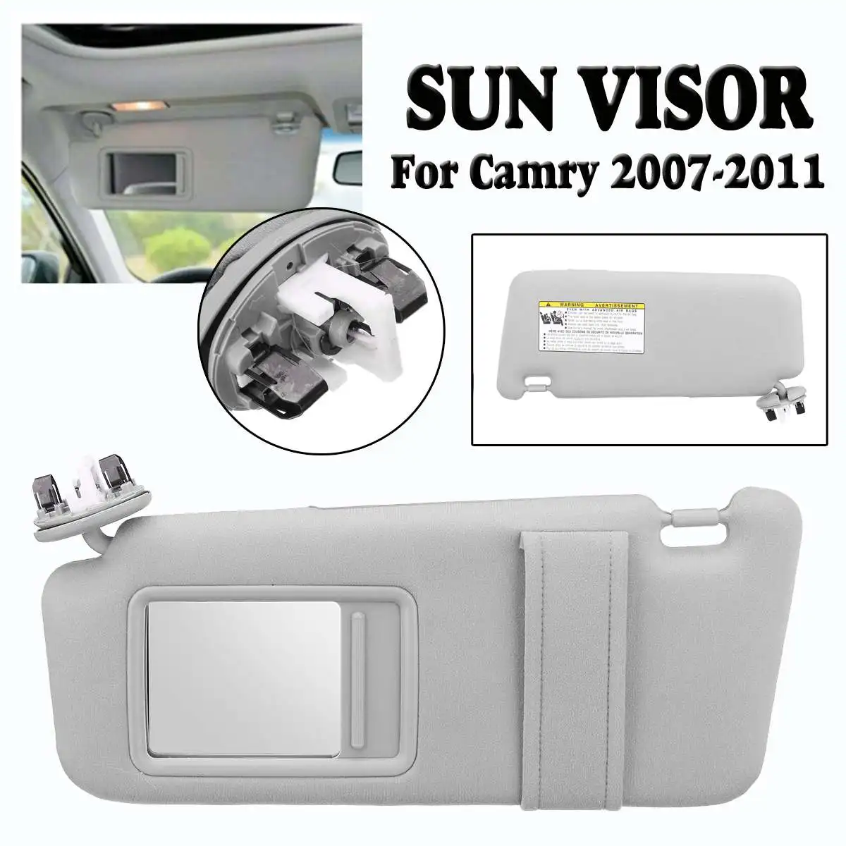 

1PC Wired Sun Visor Shield With SUNROOF Light For Toyota Camry 2007-2011 Left Driver Sides Auto Sunshade Sunvisor Interior Part