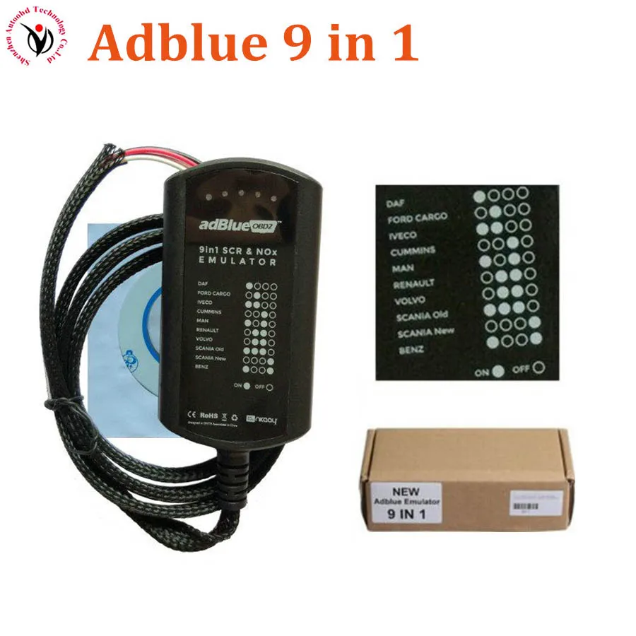 Высокое качество Adblue Эмулятор 9 в 1 Дизель грузовик диагностический AdBlue эмуляции 9in1 для грузовых автомобилей автобусов и тяжелых