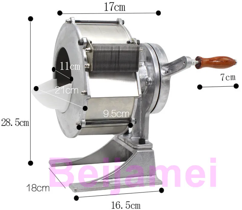 BEIJAMEI высокое качество коммерческий картофель резак для моркови машина для нарезки руководство Овощной картофель слайсер измельчитель для продажи