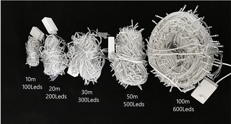 Светодиодный светильник-гирлянда s 5 м 10 м 20 м 30 м 50 м 100 м наружное Рождественское украшение гирлянда светодиодный Сказочный светильник-Гирлянда для праздника, свадьбы