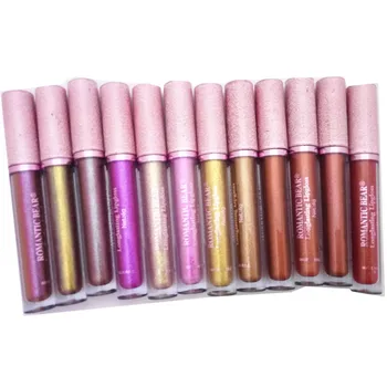 

Romantic Bear Waterproof Long lasting Lipgloss Pink Tubes Shimmer Liquid Lipsticks 144pcs/lot DHL Shipping Lips Cosmetics