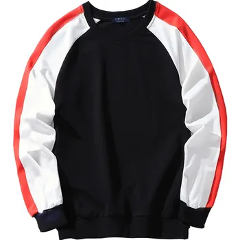 

Free shipping Plus size 2xl-8xl 9xl Hoodies Patchwork european version outerwear large male o-neck collar hiphop Sweatshirts