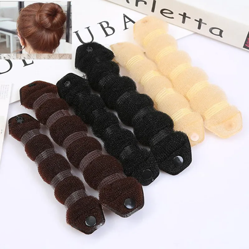 1pc Lady Hair Bun Maker Magic Foam Sponge Easy Big Ring Hair Styling Tools Hairstyle Hair Accessories Girls Women