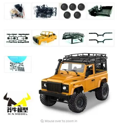 

MN Model 1:12 D90 D91 RC car spare parts Power box Front and rear bridge Girder Tie rod/seat Drive shaft Steering piece beam