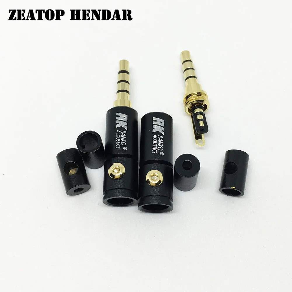 

5Pcs 3.5 mm 3 / 4 Pole Male Plug 3.5mm Stereo Audio Jack Connector for 2 4 6 mm Cable Soldering DIY Repair Headphone Adapter