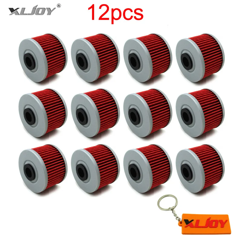 

XLJOY 12x Oil Filter For Honda XR500 XR350 XR440 XR250 XR650L XL600R Kawasaki KX450F KFX450R KLX110 KLX140 KLX125 KLX250 KLX300