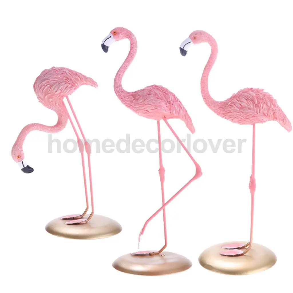 Dekoratif Taman Rumput Kolam Ornamen Patung Patung Hewan Flamingo