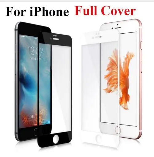 Полное покрытие экрана протектор Закаленное стекло для iPhone 6 6S Plus 6Plus 6splus 7