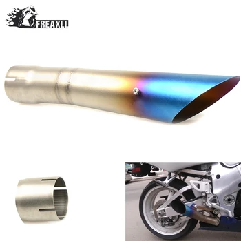 

35MM-51MM Universal Motorcycle Exhaust Pipe Escape Scooter Muffler With DB Killer For Kawasaki Ninja 600 ZX-6R Z 300 ABS