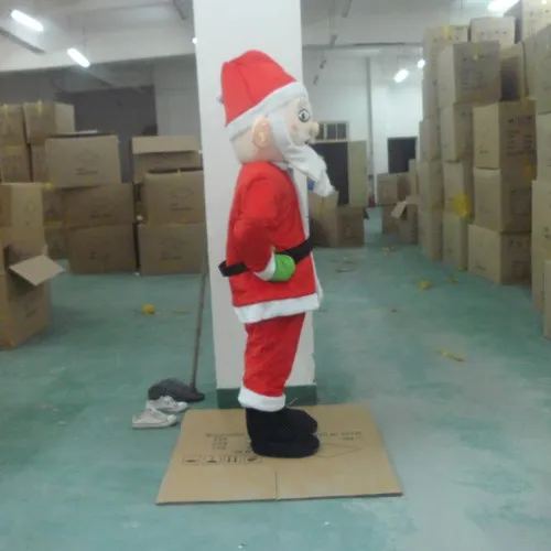 Костюм талисмана Санта-Клауса мультяшный талисман костюм фестиваль костюмы красивый наряд костюм Взрослый размер
