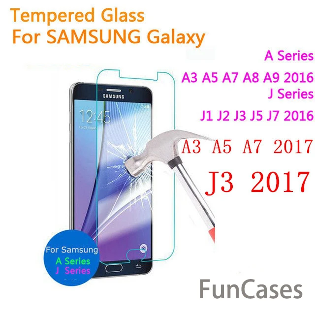 Защитная пленка из закаленного стекла для Samsung Galaxy A8 2018 A3 A5 A7 J3 J5 J7 2017 J1 J2 2016 Экран
