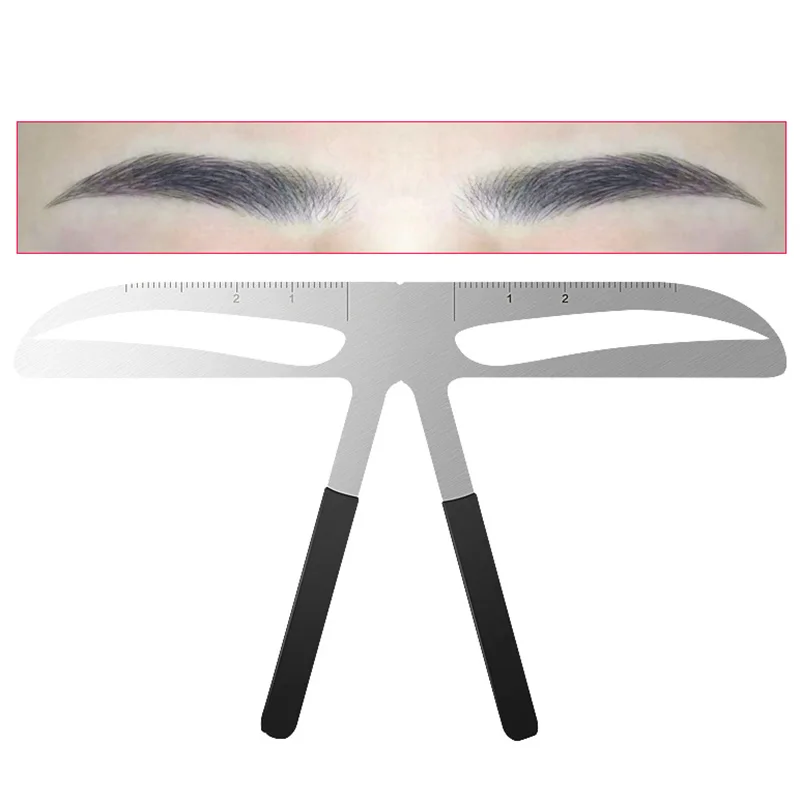 

Tattoo Eyebrow Stencil Metal Permanent Makeup Ruler Position Shape Eyebrows Beauty Cosmetic DIY Template Tool for Tattoo Artists