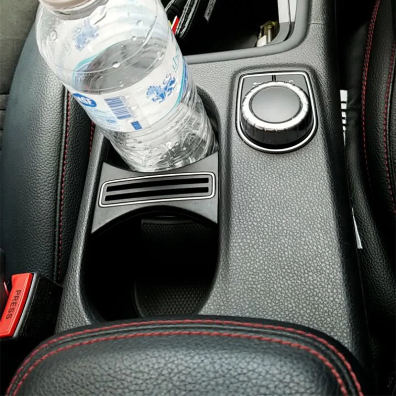 Автомобильный Стайлинг держатель стакана воды накладка наклейки интерьера RHD LHD аксессуары для Mercedes Benz A GLA CLA класс W176 X156 C117