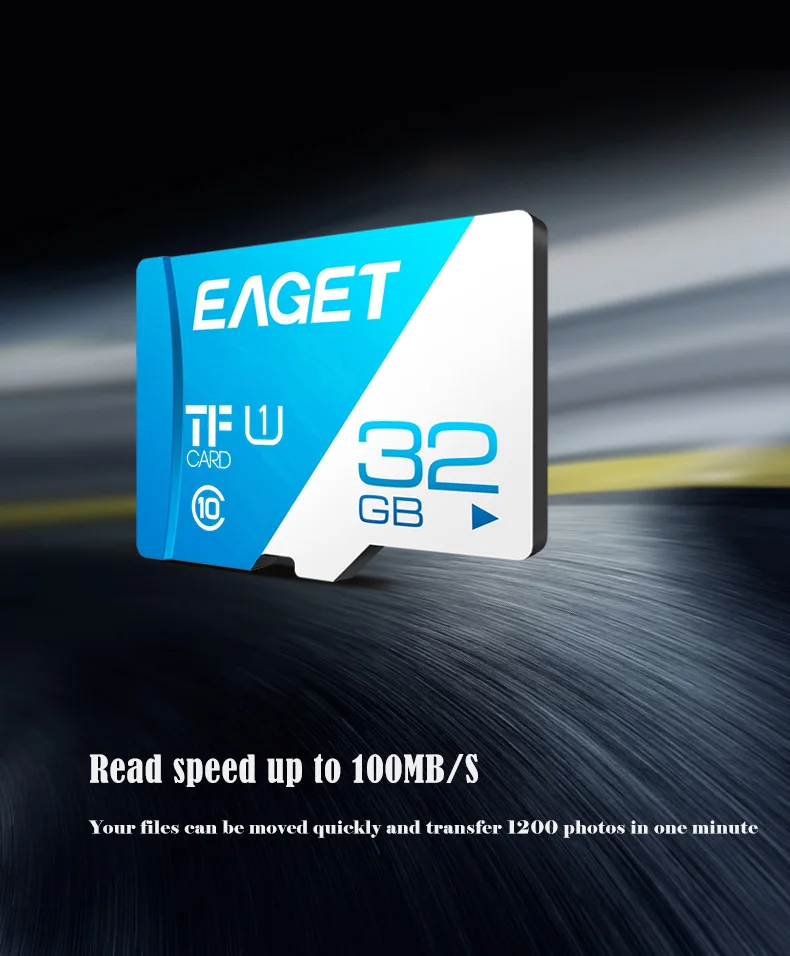 EAGET T1 Micro SD карта класс 10 128 Гб карта памяти 32 Гб 16 Гб Micro SDXC TF карта 64 Гб высокоскоростная UHS-I флэш-карта для телефонов и планшетов