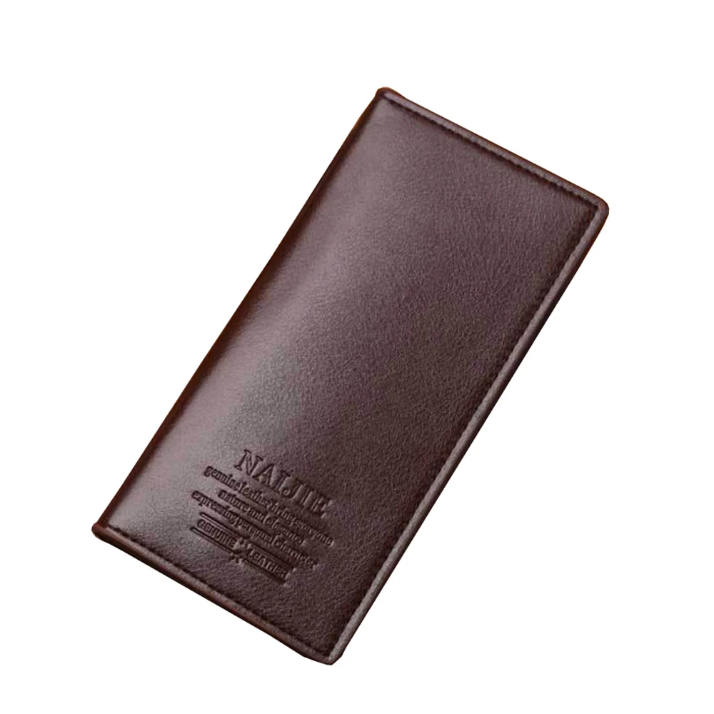 Винтажный Мужской кошелек большой емкости Carteira Masculina Portafoglio Uomo Portefeuille Homme черный