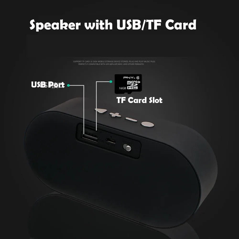 POYATU Bluetooth динамик FM радио бас беспроводной динамики колонок портативный с