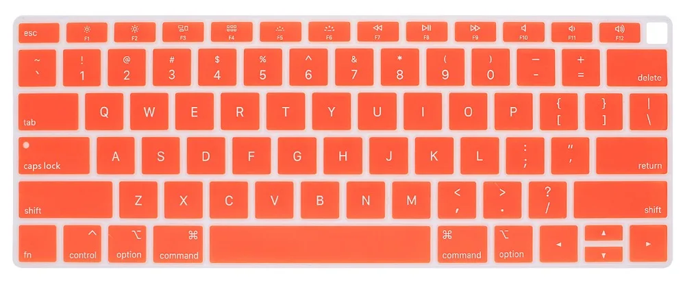 Для Apple MacBook Air 13 дюймов US Enter силиконовый чехол для клавиатуры защита английской кожи A1932 с дисплеем retina Touch ID - Цвет: Orange
