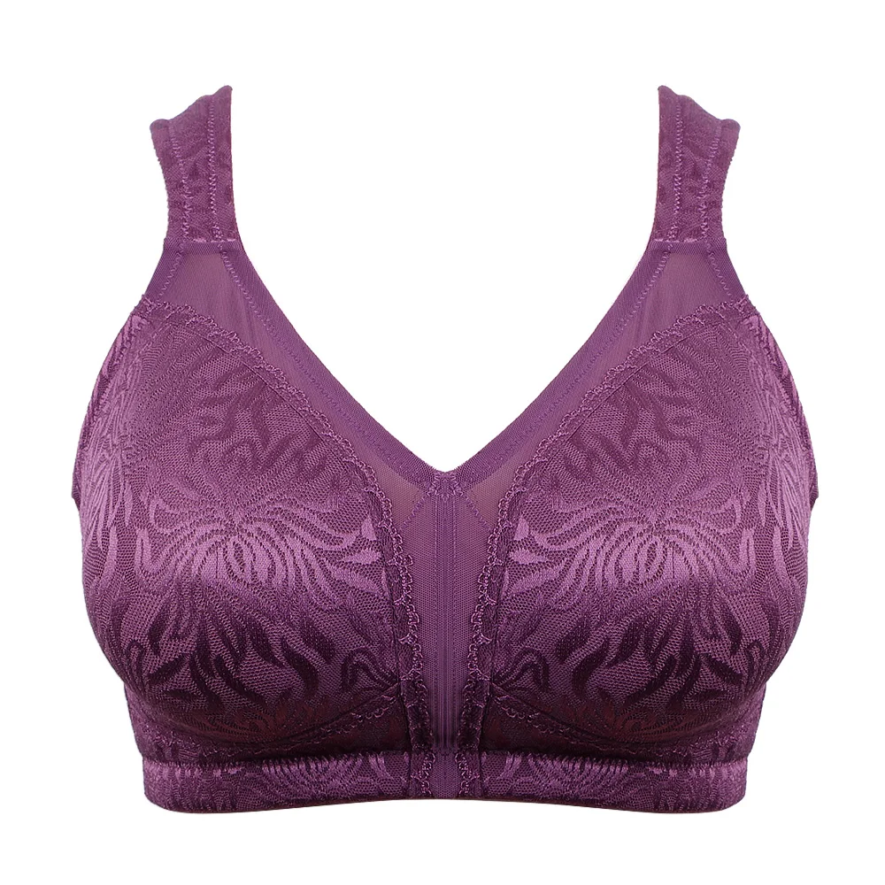 

YANDW 44C 44D 44E 44F 44G 46C 46D 46E 46F 46G 48C 48D 48E 48F 48G Bras For Women Unlined Wire Free Lace Brassiere Dropshipping