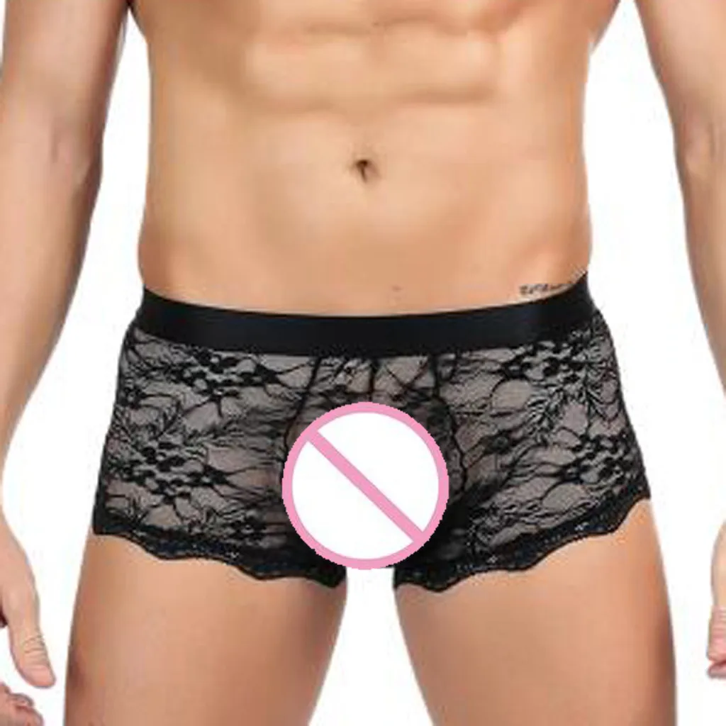 

Fashion Sexy Full lace Strap Men's Underwear Men's Underwear Lingerie Gay Briefs Comfortable men's Shorts Cueca Male Panties