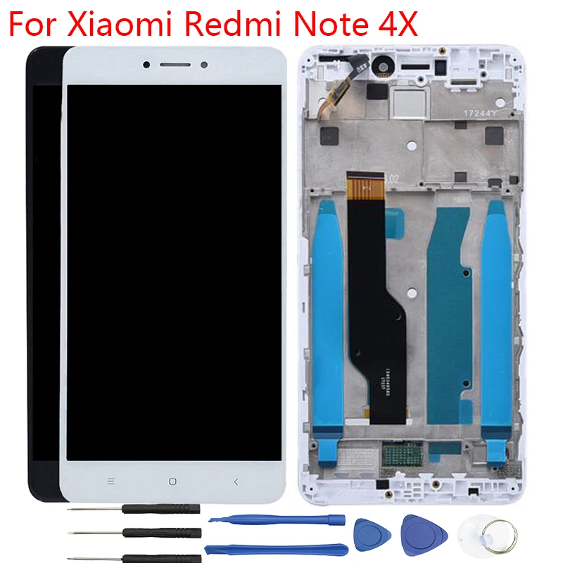 Redmi Note 4X Экран для Xiaomi ЖК дисплей с каркасом Сенсорный экран сборки Snapdragon 625