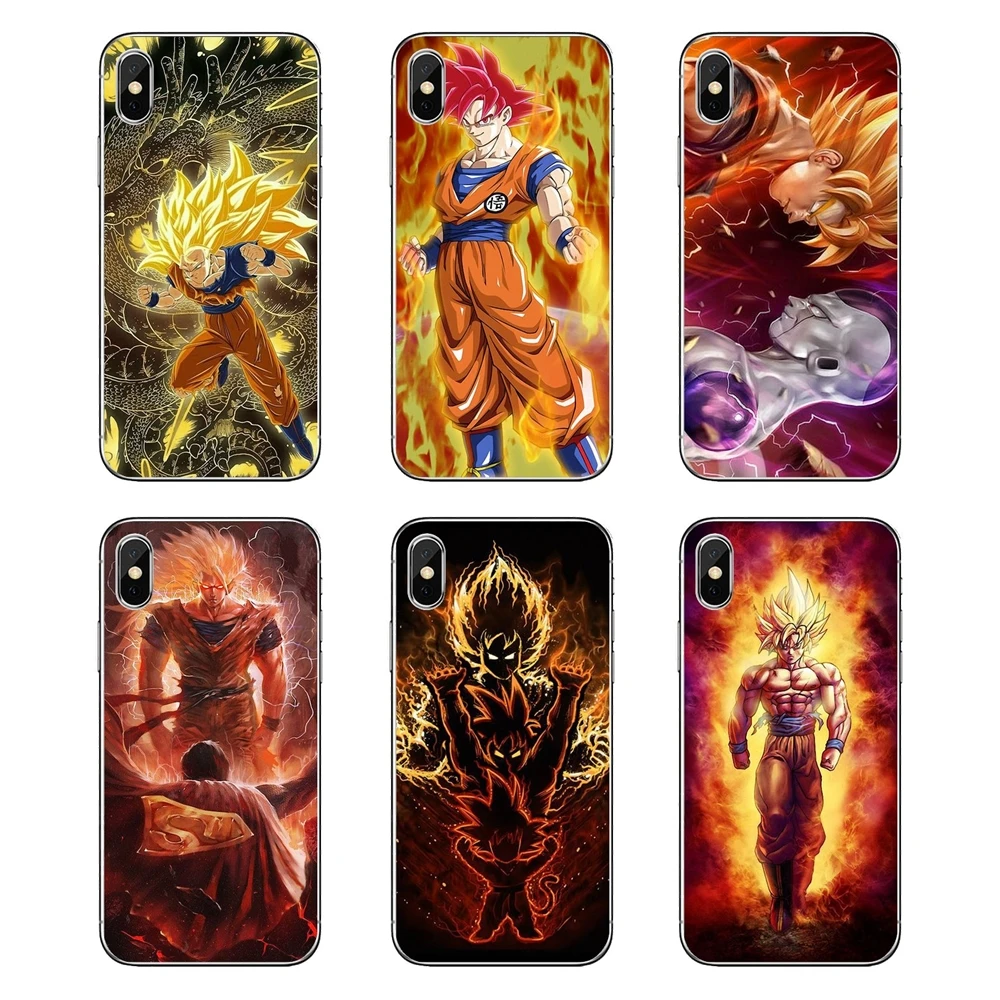 For Motorola Moto X4 E4 E5 G5 G5S G6 Z Z3 G3 C Play Plus Transparent Soft Shell Covers DRAGON BALL Super Saiyan God Son Goku |