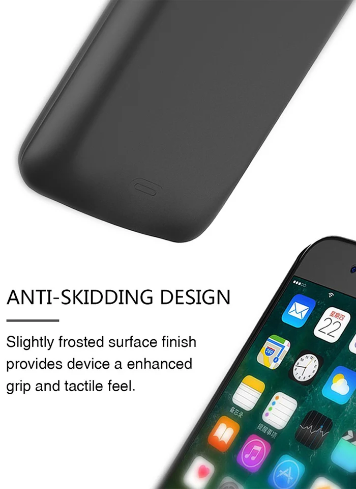США товарный запас/для iPhone 6 6S 7 8 Plus внешний ТПУ запасной внешний аккумулятор чехол Зарядное устройство
