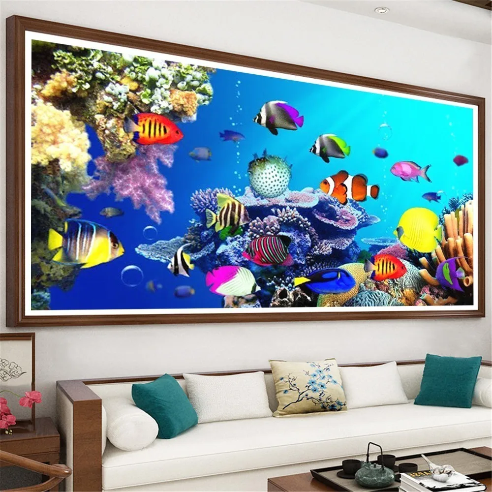 Huacan-Diamond-Painting-Animal-Full-Drill-Square-Diamond-Embroidery-Seabed-Picture-Rhinestone-Diamond-Mosaic-Decor-Home