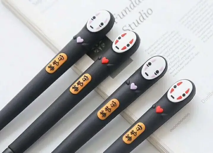 1 шт японская мультяшная унесенная призраками Милая гелевая ручка без лица для мужчин черная 0,5 мм ручка студенческий подарок Офисные принадлежности школьные канцелярские принадлежности