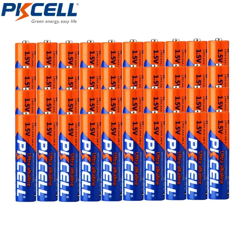 Аккумуляторы PKCELL LR03 3 А 1 5 в 40 шт.|dry battery|battery lr03aaa 1.5v |