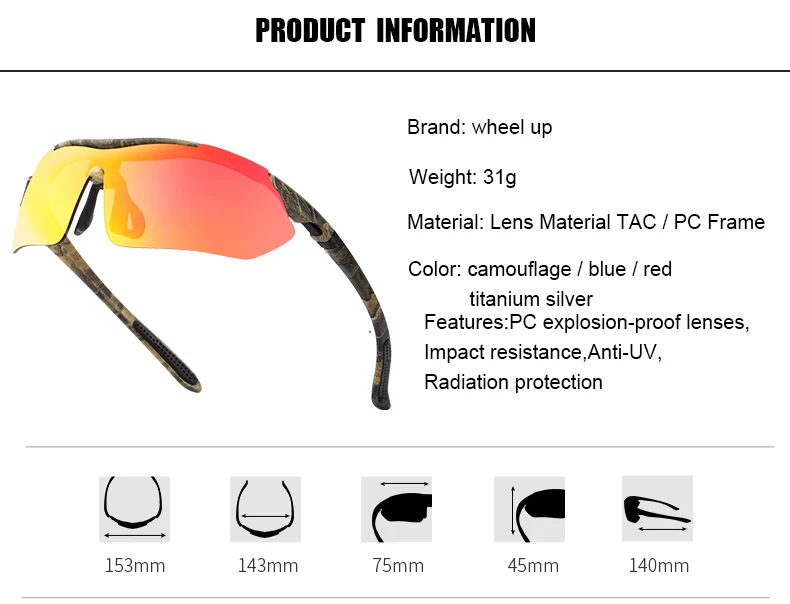 Cycling Glasses 3 Lens with Mypia Frame Bicycle Glasses Waterproof Riding Bike Glasses Hiking Climbing Sunglasses