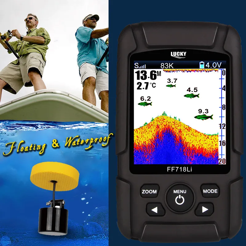 LUCKY FF718LiCD T 2.8" Color LCD Portable Fish Finder 200KHz/83KHz Dual