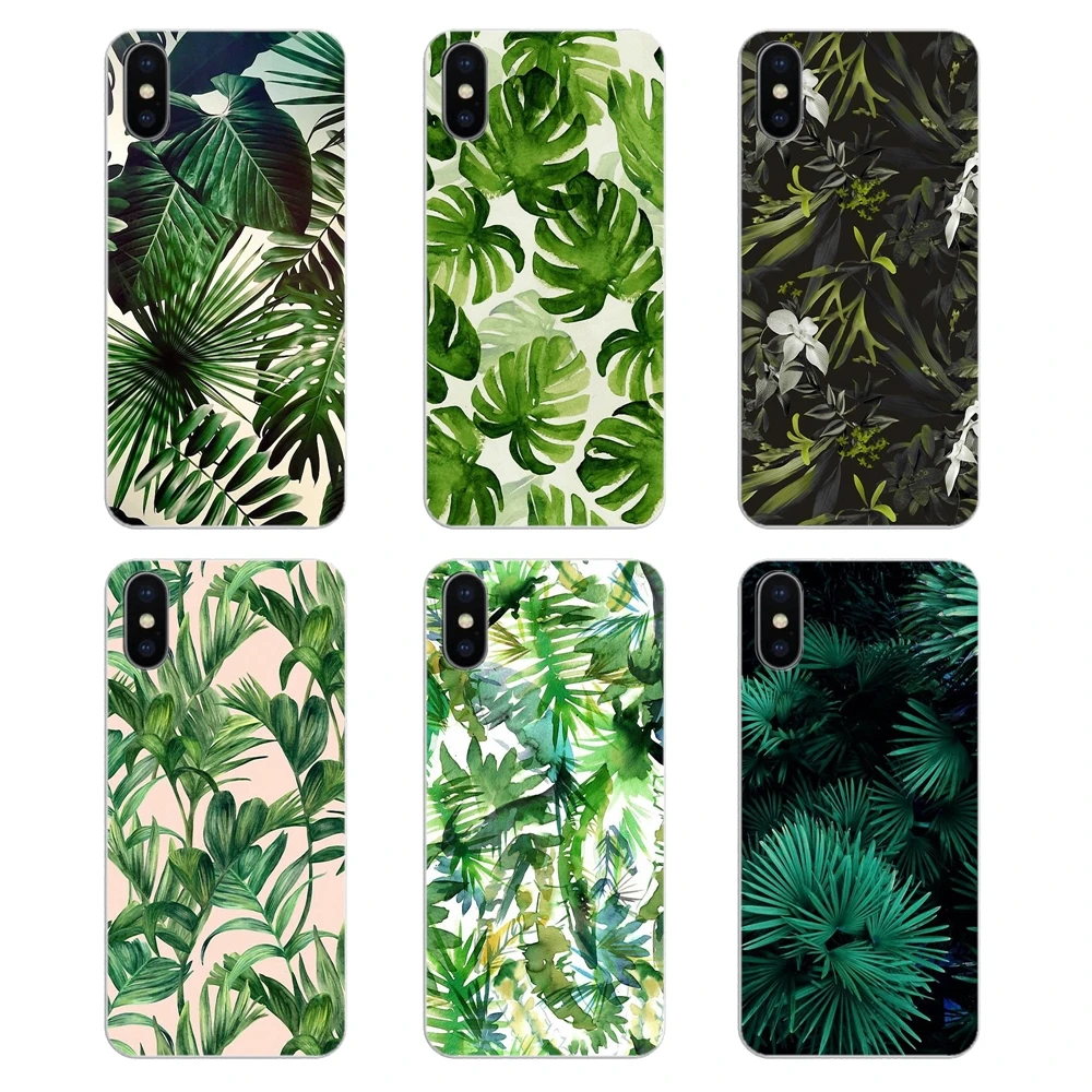 

Tropical Green Canvas Art Print Pattern Silicone Phone Covers For Samsung Galaxy A5 A6 A7 A8 A9 J4 J5 J7 J8 2017 2018 Plus Prime