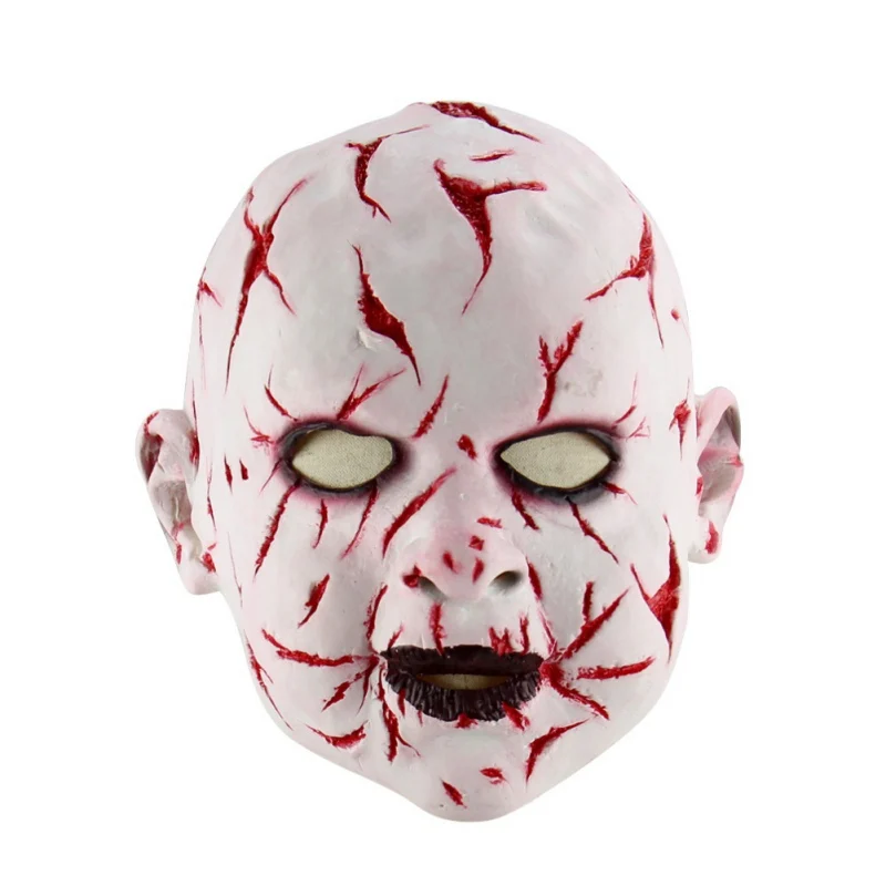Хэллоуин страшная маска клоуна длинные волосы призрак страшная маска реквизит грудж призрак Хеджирование маска зомби реалистичный Латекс маски страшные - Цвет: RL0230R