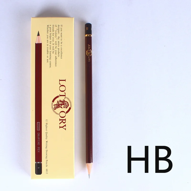 12 шт. лотерея рисунок карандашный набросок мягкая углерода карандашный набросок карандашом 2 H 2B 4B 8B 12B 14B - Цвет: HB