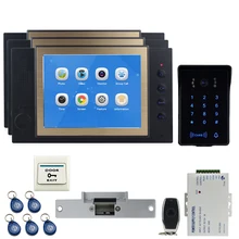 JEX Video Door font b Phone b font Doorbell Intercom system Kit 8 inch Voice Video