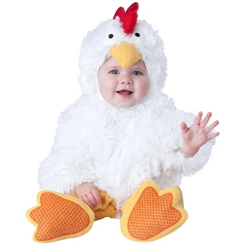

Cutie Chick Fluffy White Adorable Baby Chicken Animal Themed Halloween Party Fancy-Dress Costume