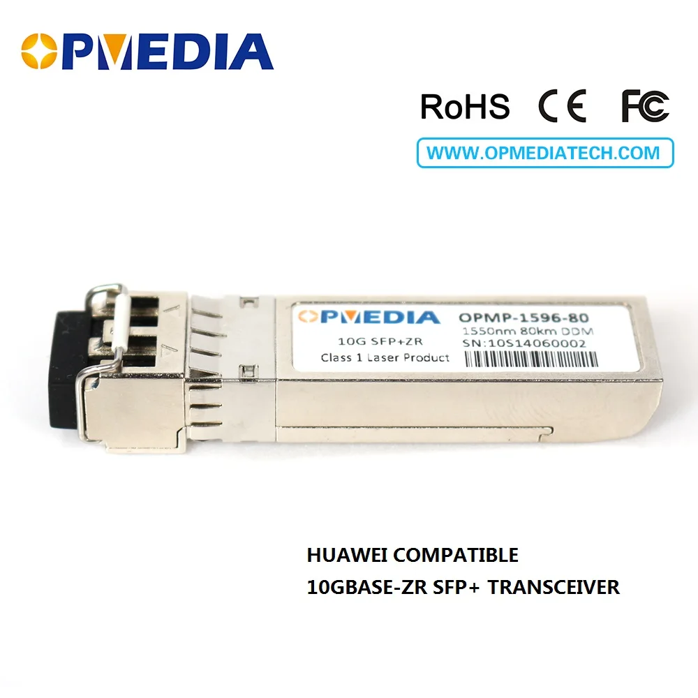 

10GBSE-ZR SFP+ transceiver,10G 1550nm 80km SFP+ optical module with dual LC connector and DDM function,compatible with Huawei