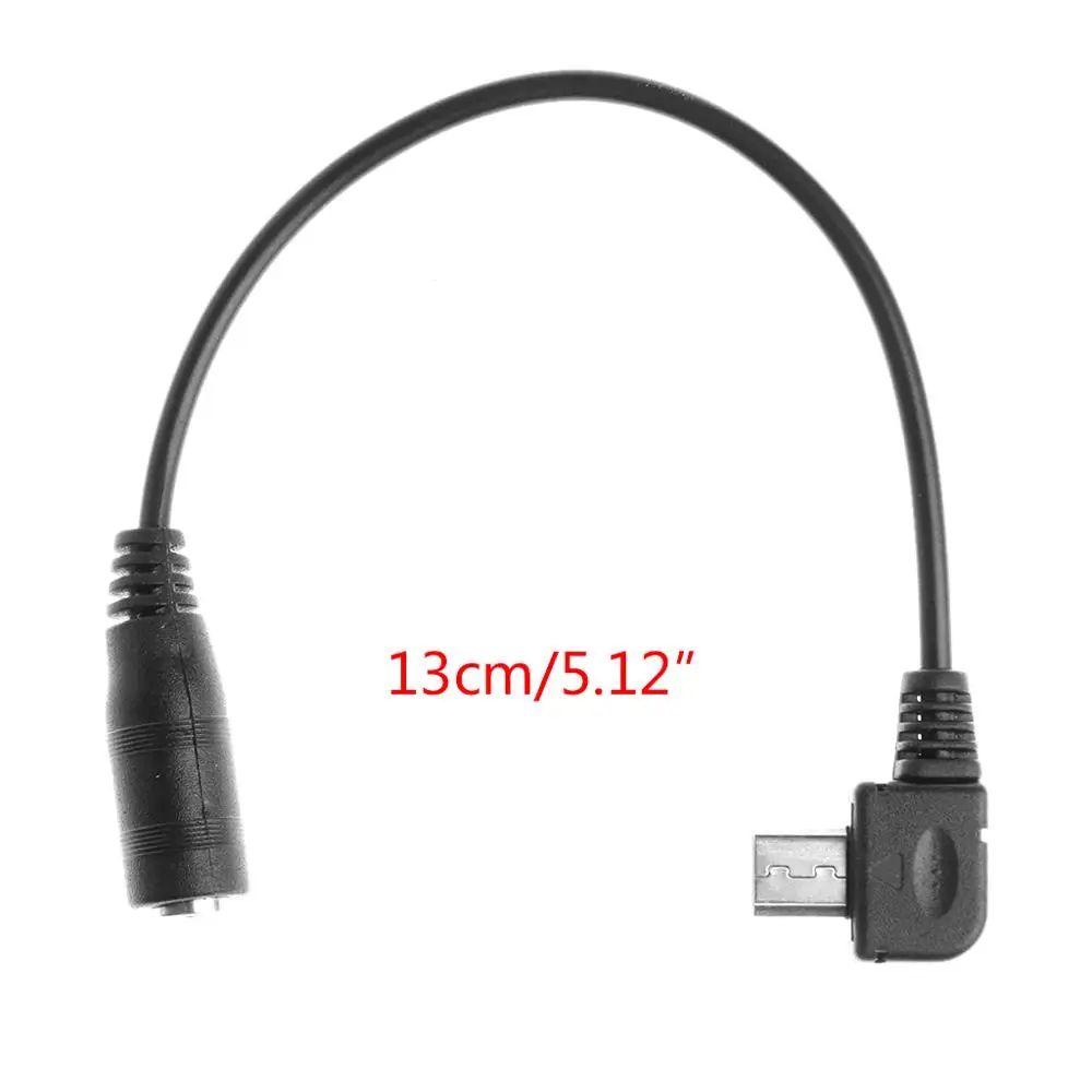 

Micro USB B 5 Pin Male To 3-Pole 3.5mm Female Jack Aux Audio Adapter Cable 15cm