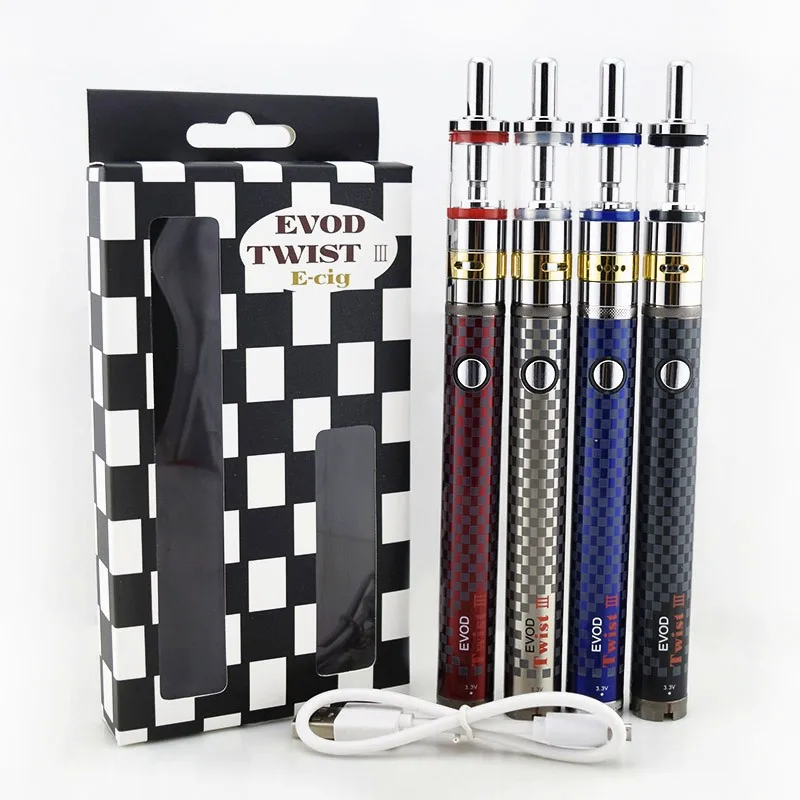 10 шт./лот SUB TWO EVOD Twist III M16 набор электронной сигареты 1600 мАч Регулируемое