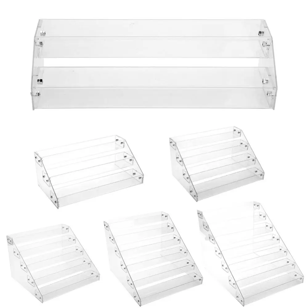 

2-7 layers Rack Acrylic Nail Polish Holder Durable Nail Boxes Clear Transparent Makeup Display Stand Rack Organizer Holder Box