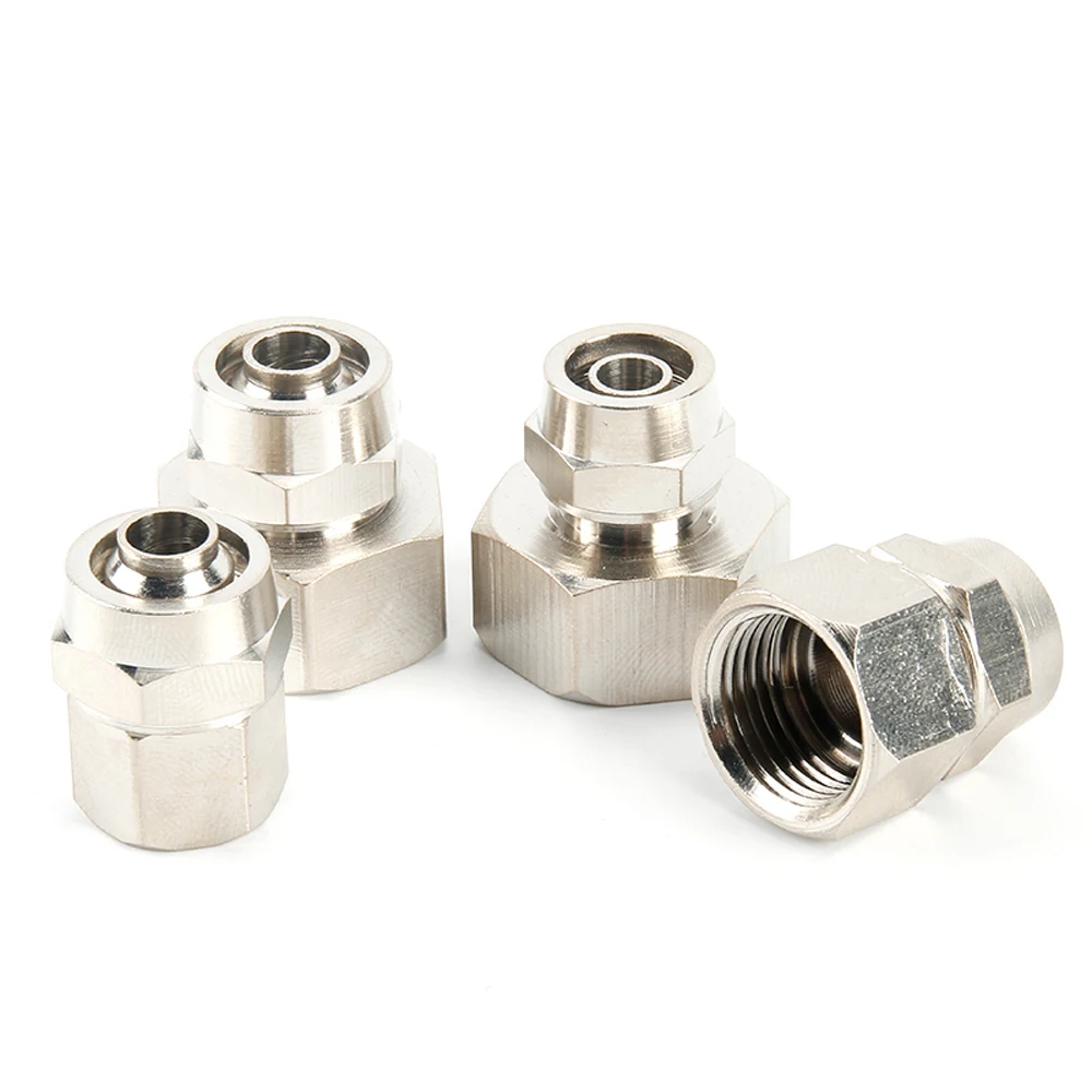 

PCF 4 6 8 10 12mm OD Tube Pneumatic Fast twist Fittings 1/8" 1/4" 3/8" 1/2" Female Thread Air Hose Quick Joint Coupler Connector